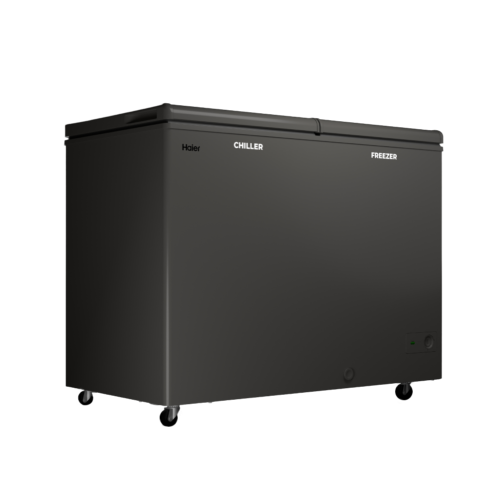 Haier Deep Freezer 350L Combo Chest Dual Compartment (Titanium)